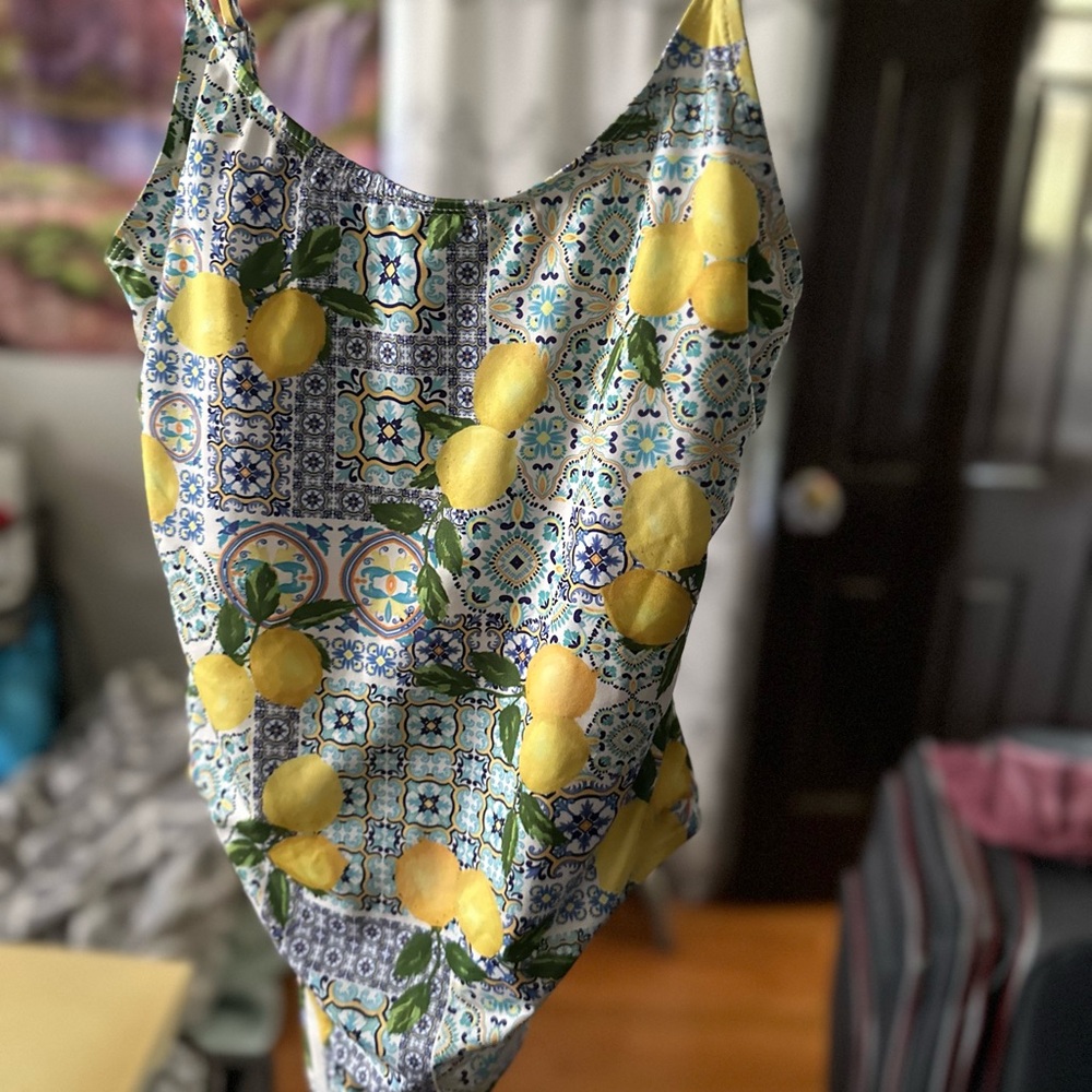 Lemon Print One-Piece Swimsuit